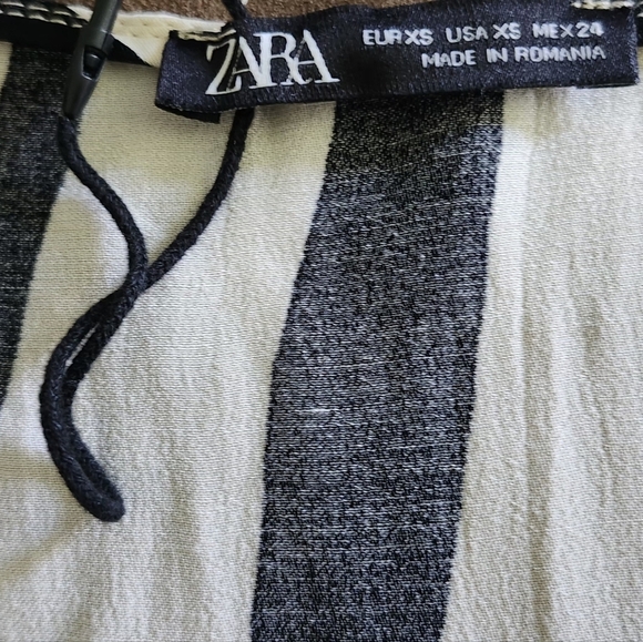Zara Monochrome Striped Dress - Picture 5 of 5